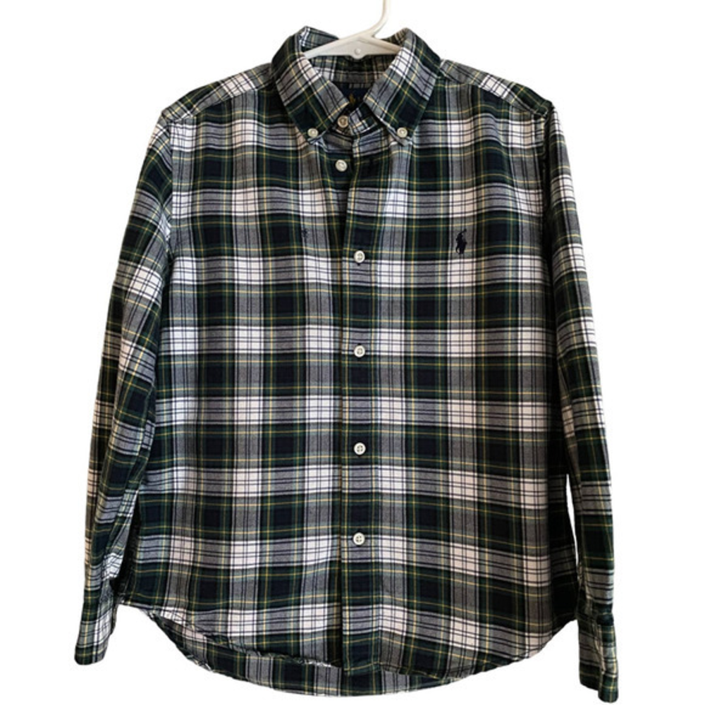 Ralph Lauren-Plaid Long Sleeve-Boys Size 7-EUC-***See Description***